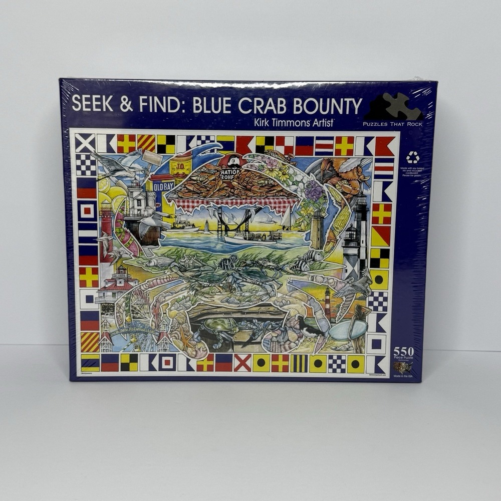 Seek & Find: Blue Crab Bounty 550 Piece Puzzle Puzzles That Rock Kirk Timmons